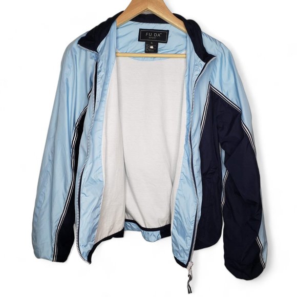 FUDA International Windbreaker Jacket Women’s Color Panel Soft Cotton Lined S - Picture 3 of 5